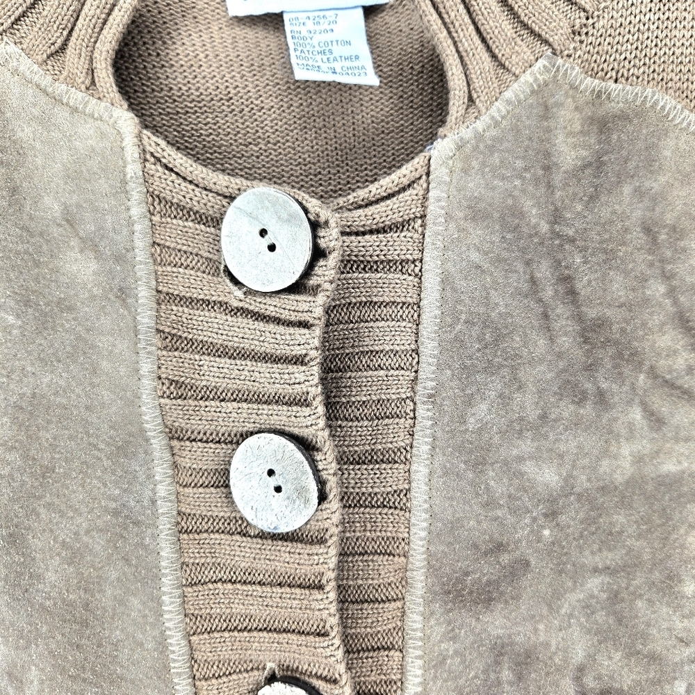 Jessica London  Sweater Jacket/cardigan. Tan, Suede, Size 18/20 - Picture 13 of 15